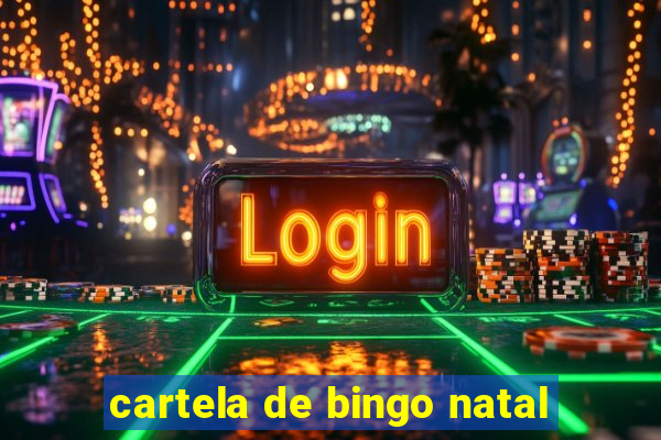 cartela de bingo natal